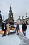 Daniel, Simone, Chantal et Jim ont arpenté les rues enneigées de la localité pour remettre les colis à leurs ayants-droit